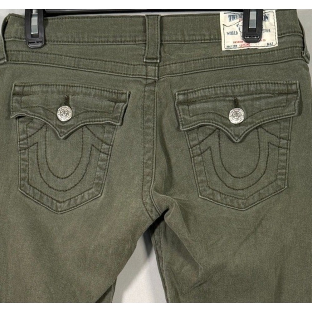 True Religion Womens Legging Dark Olive Green Skinny Jeans Size‎ 29